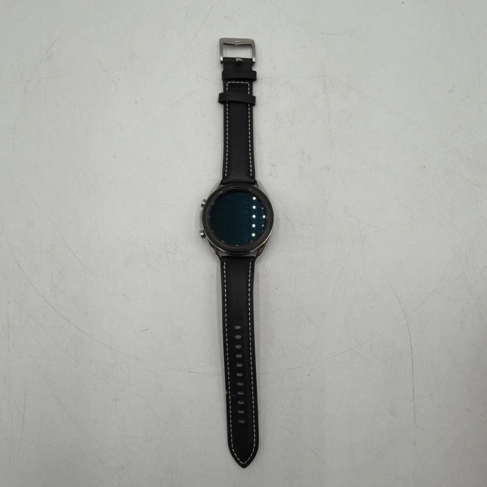 Samsung Galaxy Watch3 SM-R850 41mm Stainless Steel Black Leather GPS Tested